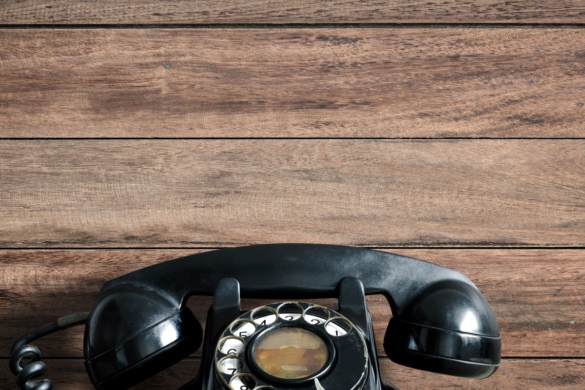 Old telephone.