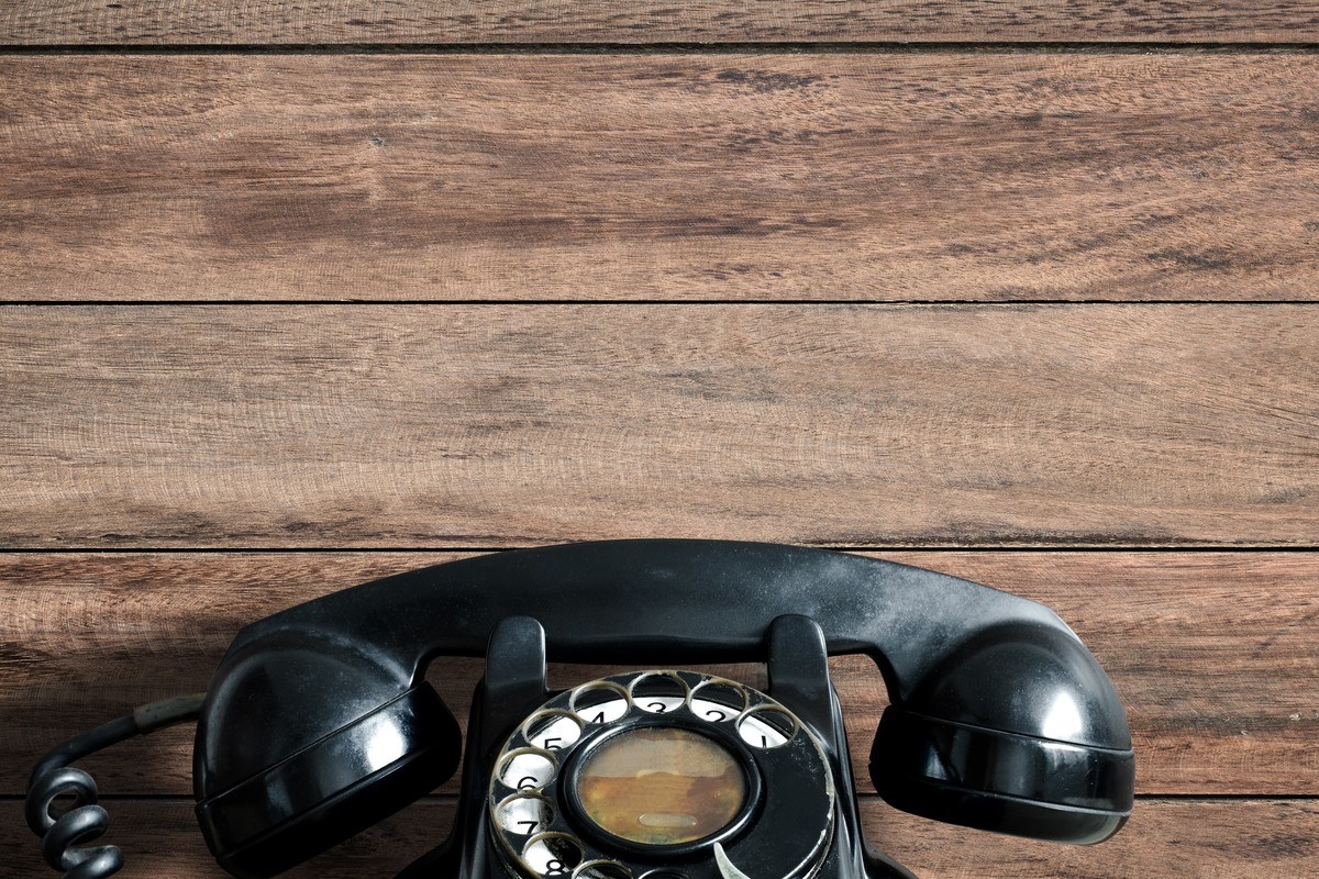 Old telephone.